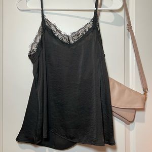 Silk & lace top